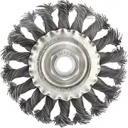 Flat Twist Knot Wire Brush Deburring Rust Paint Removal 100mm Flat M14 Thread