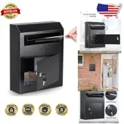 Secure Wall-Mounted Mailbox with Pre-Drilled Installation - Indoor Key Lock