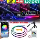 RGB LED Car Interior Strip Lights Music Fiber Optic Ambient Neon Lighting Tube