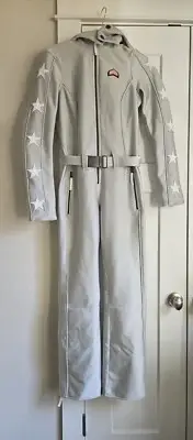 Jet Set Magic Ghoster Glam Ski Suit Silver with White Stars; NWT; Size = 2