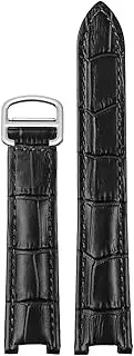 [BKUANE] Genuine Leather Watchband Men Women For Cartier PASHA W3108/HPI004 Folding Buckle Concave Strap 21x15m 20x12mm 18x10mm Watchbands