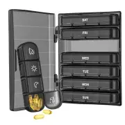 28 Grid Storage Pill Box 7 Day Weekly Case Dispenser Medicine Tablet Organizer