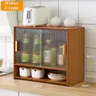 Kitchen Pantry Tabletop Cupboard Showcase Corner Food Seasoning Storage Cabinet
