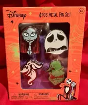 Nightmare Before Christmas,Disney,Pins,NIB,Set/4,Jack,Sally,Zero,Oogie Boogie