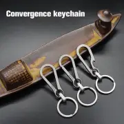 Titanium Keychain Hiking Accessory Spring-less Design Outdoor Activities