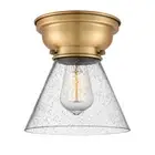 Innovations 44-LED Large Cone 1-Lt Flush Mount, B Brass/Seed - 623-1F-BB-G44-LED