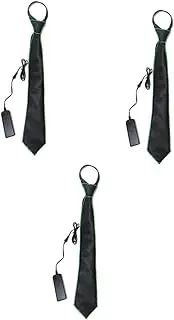 [LIFKOME] 3pcs Led Neckties Flashing Lights Perfect for Events Concerts Proms Halloween Christmas and Parties 4 Modes Included