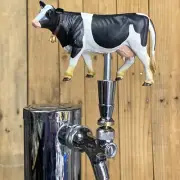 Holstein Dairy Cow Mini Beer Keg Tap Handle Farmer Farm Milk Cheese Barn Decor
