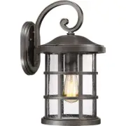 Quoizel Crusade 1 Lt 150W Outdoor Wall Lantern, Lg, Palladian Bronze - CSE8410PN