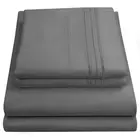 Sheets Breathable Luxury Bed Sheets with Full Elastic Secure Corner Straps Bu