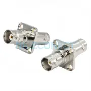 1x BNC Female Jack to BNC Female Panel Mount 18.5x18.5mm Coax Adapter Connector