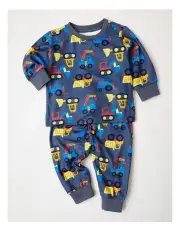 [Sprout] Cosy Digger Pyjama Set in Indigo