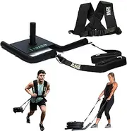 Rage Fitness Speed Training Pull Sled, Workout Weight Sled for Upper Lower Body Speed & Strength Development, Endurance & Cardio Training, Helps Build Knee Strength, Compatible with 2" Weight Plates