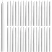 192x Premium Church Taper Candle Pillar Candles White Unscented Lead Free 6Hrs - 25cm (10")