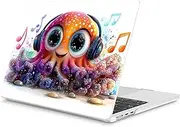 Mektron Compatible with M4 MacBook Air 15 inch Case 2025 A3241 2024 2023 M3 A3114 A2941 M2 Liquid Retina Display Touch ID, Plastic Hard Case & Keyboard Skin & Screen Protector - Cute Octopus
