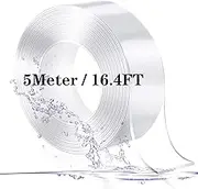 5 Metres Double-Sided Adhesive Tape, Extra Strong, Transparent Washable Nano Tape, Removable No Trace, Reusable Double-Sided Adhesive Tape for Carpets, Photo Posters