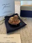 Vtg 2005 Estee Lauder Pleasures Enamel & Jewel Pekingese Solid Perfume NEW NIB