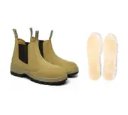 AUSTRALIAN SHEPHERD® UGG Men Steel Toe Cap Wool Insoles Work Safety Boots Arlo - Yellow / UK 12 / EU 46