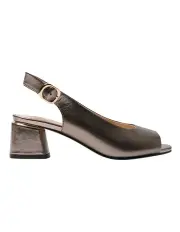 [Easy Steps] Martina Heeled Sandals in Pewter Metallic