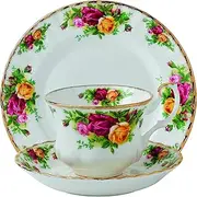 [Royal Albert] Old Country Roses Teacup, Saucer and Plate Set, Pink