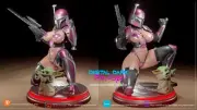 mandalorian Female nsfw normal and FUTA-ba garage kit digital dark pinups