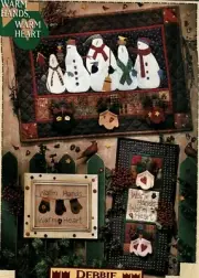 Warm Hands Warm Heart Wall Quilt Pattern Primitive Folk Art Snowmen Mittens