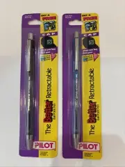 VTG PILOT The Better Retrable Ball Point Pen Two Pack New Fine Point Black, Blue