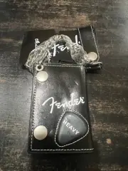Fender Leather Chain Wallet - Officially Licensed Tri-Fold Leather Chain Wallet