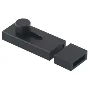 Black Rounded Edges Security Lock Rounded Edges Aluminum Alloy Sheds Black