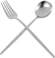 JECOMPRIS Set 1 Set Fork Spoon Metal Cutlery Dinnerware Home Tableware Hotel Buffet Elegant