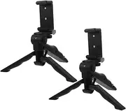 HOMSFOU 2pcs Desktop Selfie Tripod Handheld Phone Stabilizer Foldable Multi-Functional Phone Stand for Filming Vlogging Live Streaming