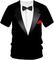[LAOLIUSN] Tuxedo T Shirts for Men Tux Costume Suit and Tie Tee Shirt Gifts T-Shirt