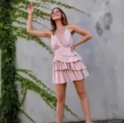 Alice McCall Dress Pink Finesse Size AU 14 / US 10 Mini Adjustable Straps Hens
