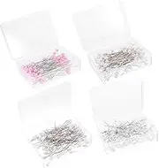 ERINGOGO 4 Sets Elegant Straight Quilting Pins Pearlized Head Sewing Pins for DIY Crafts Dressmaking and Decoration Projects