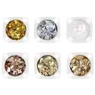3d Nail Art Decoration Broken Glass Colorful Aurora Set 6 Boxes