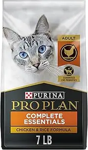 Purina Pro Plan High Protein, Probiotics Dry Cat Food, Savor Chicken & Rice Formula - 7 lb. Bag