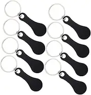 Angoily Stainless Steel Key Ring Tokens for Shopping Teys Resistant Portable Unique Key Ring Pendant Practical for Coinless Shopping for Bags