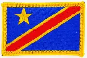 CONGO REPUBLIC DEMOCRATIC CONGOLESE FLAG PATCHES backpack PATCH BADGE IRON ON