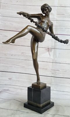 Thyrsus Sexy Dancer Art Nouvea Hand Made Bronze Masterpiece Museum Quality Sale