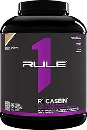 Rule1 R1 Casein Powder 1.80 kg, Cookies & Creme (55 Servings)