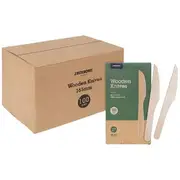 J.Burrows Wooden Knives 165mm 2000 Pack