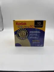 BRAND NEW SEALED Kodak CD-R Ultima 80 min Box-10 Gold CDR Recordable Media 24X