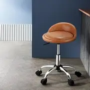 [Artiss] PU Salon Stool, Bar Stools Swivel Lounge Drafting Chair Piano Guitar Seat Hairdressing Barber Chairs Outdoor Spa Indoor Home Office Kitchen Furniture, Adjustable Height Lift Backrest Grey