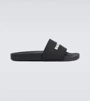 [Balenciaga] Balenciaga Pool logo rubber slides AU 7 black