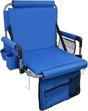 AOOXIMI Stadium Seats for Bleachers with Back Support, Bleacher Seats with Backs and Cushion Wide, Stadium Chairs with Cup Holders, Mesh Bags and Hide Hooks, for Basketball and Football Bench Seats