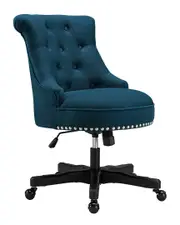 Linon Sinclair Azure Blue Office Chair