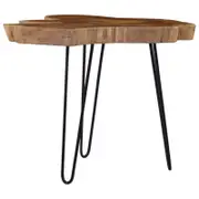 vidaXL Teak Wood Coffee Table (60-70)x45cm Wooden Accent Side End Tea Table
