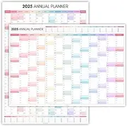 2025 Monthly Wall Planner, A2 60cm X 42cm | DOUBLE SIDED PRINT, Rainbow Wall Calendar 2025, Year Planner, Full Year to View | Organiser for Office, University, School | Colorful (Folded)
