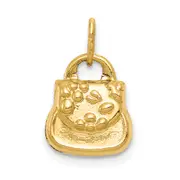 14K Yellow Gold 3-D Purse Charm