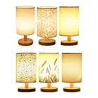 Linen Table Lamp Touch LED Linen Night Lamp Dimmable Linen Nightstand Lamp .t .b